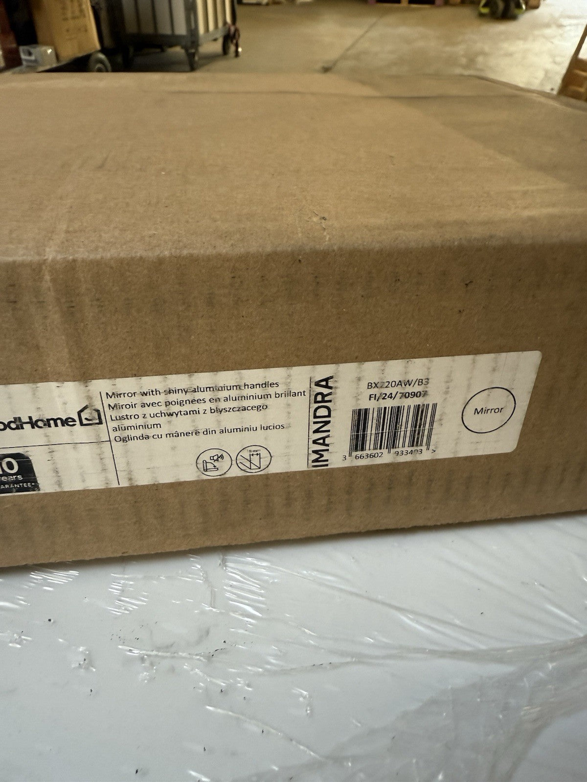 Imandra Tall Matt Mirror Effect Double Bathroom Cabinet Mirrored (H)900mm (W)600