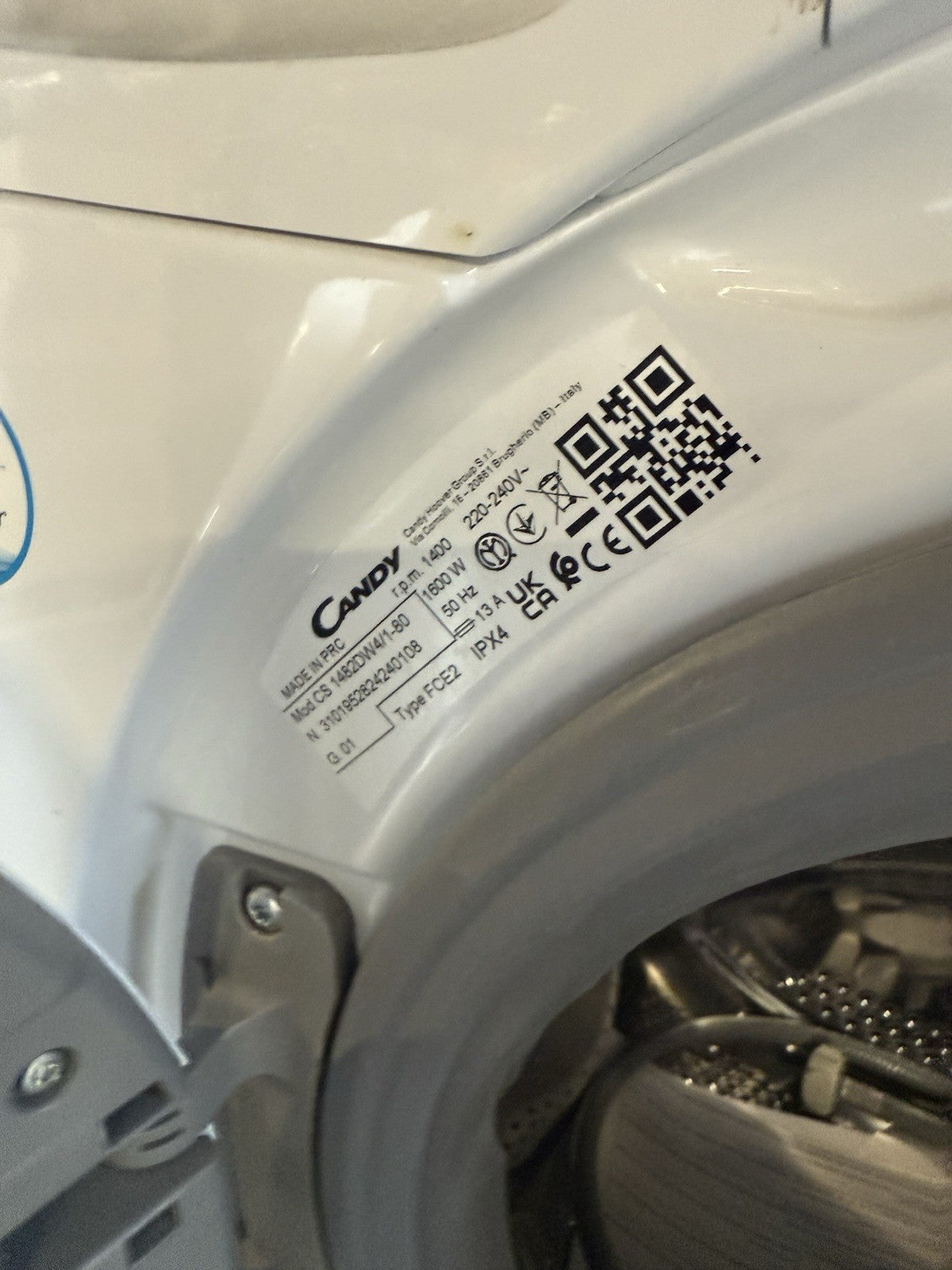 Candy CS 1482DW4/1-80 8kg Freestanding 1400rpm Washing Machine - White