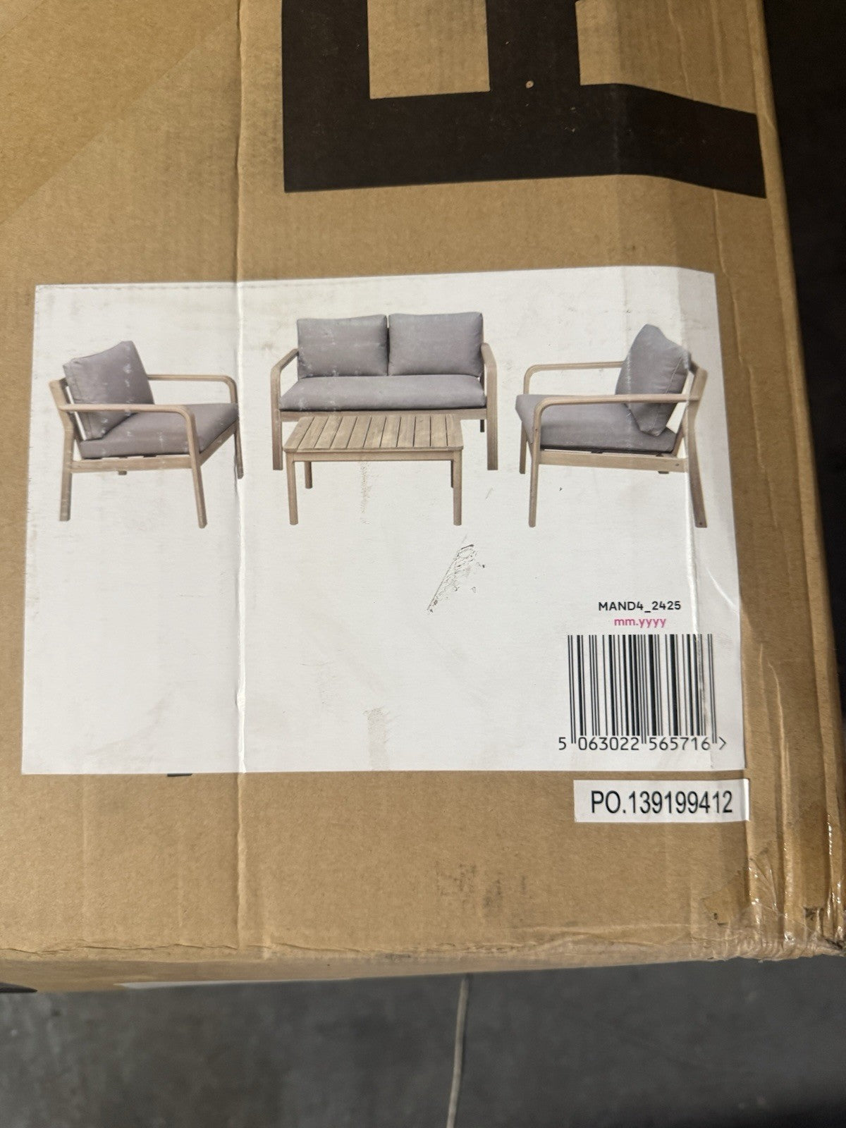 GoodHome Riveo Natural 4 Seater Coffee Set RRP £475