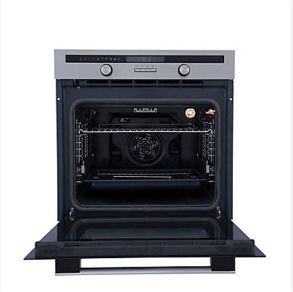 Cooke & Lewis CLPYSTa Built-in Single Pyrolytic Oven - Brushed Black & Grey