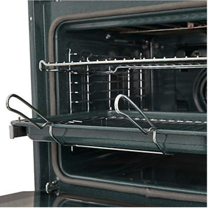 Cooke & Lewis CLPYSTa Built-in Single Pyrolytic Oven - Brushed Black & Grey