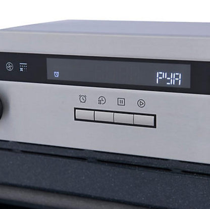 Cooke & Lewis CLPYSTa Built-in Single Pyrolytic Oven - Brushed Black & Grey