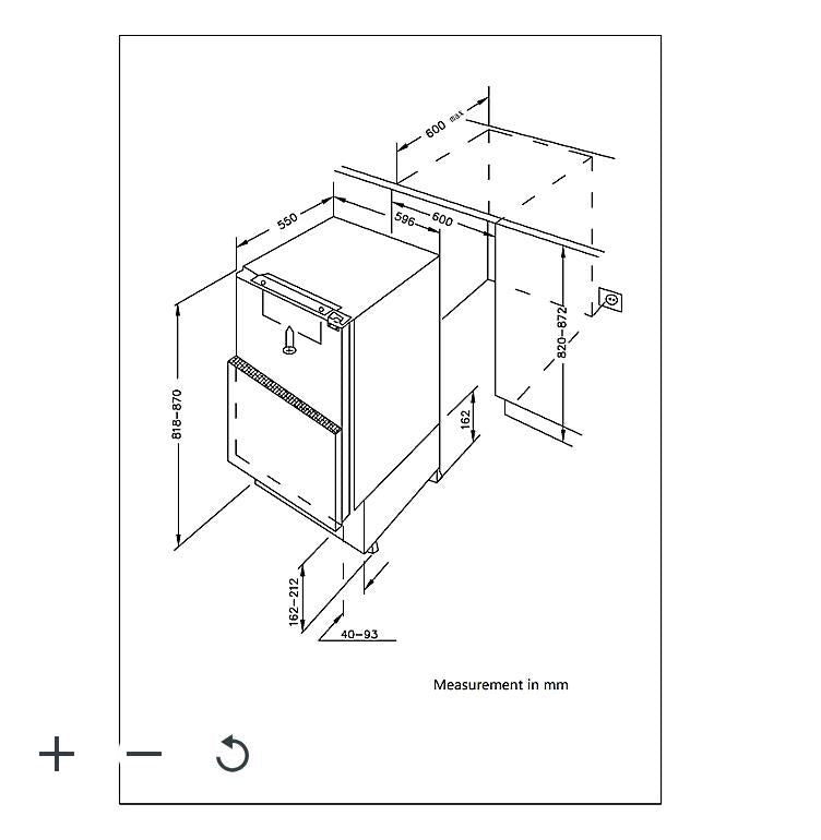 Cooke & Lewis BUFZUK Integrated Manual Defrost Freezer - Gloss White RRP £298