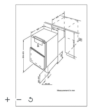 Cooke & Lewis BUFZUK Integrated Manual Defrost Freezer - Gloss White RRP £298