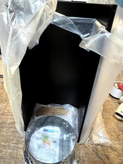 GoodHome AirSensor GHAG90ASBL Black steel & glass Angled Cooker hood (W)89.8cm -