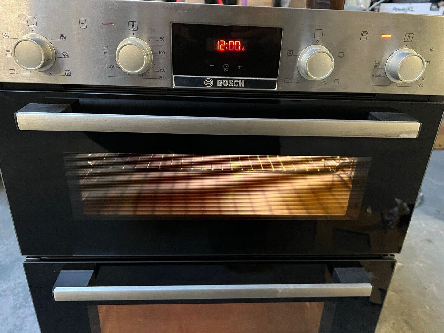 BOSCH Series 2 NBS113BR0B Electric Built-under Double Oven Stainless Steel /Used