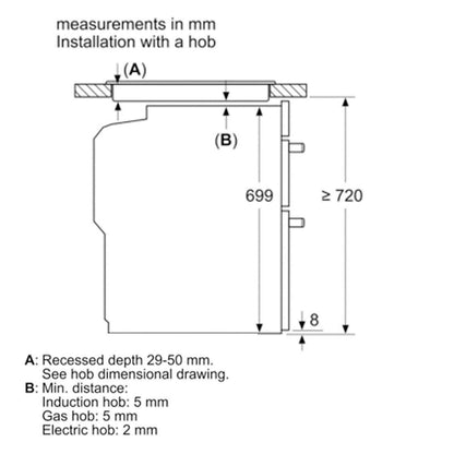 BOSCH Series 2 NBS113BR0B Electric Built-under Double Oven Stainless Steel /Used