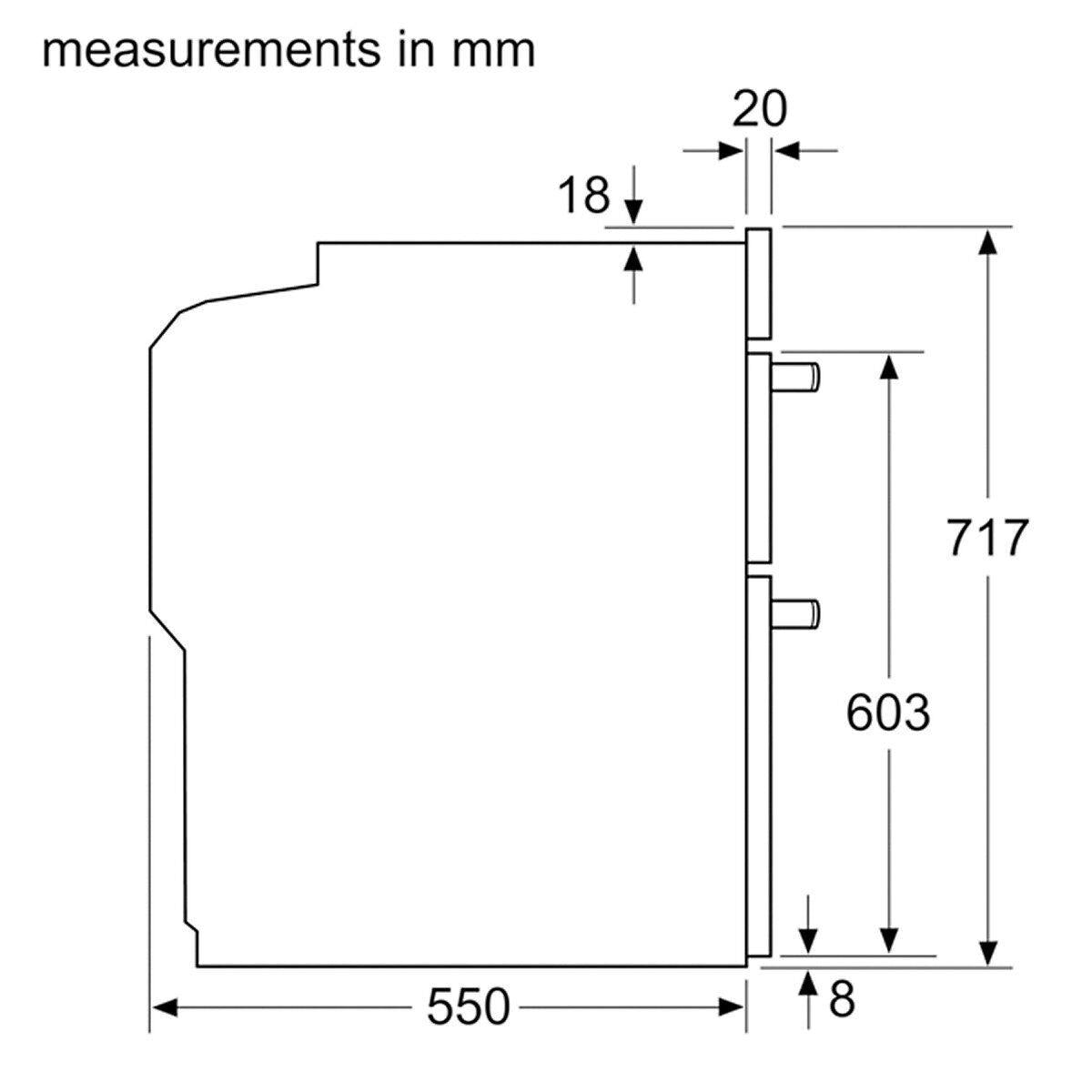 BOSCH Series 2 NBS113BR0B Electric Built-under Double Oven Stainless Steel /Used