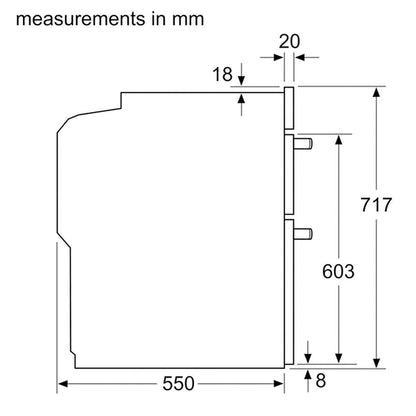 BOSCH Series 2 NBS113BR0B Electric Built-under Double Oven Stainless Steel /Used