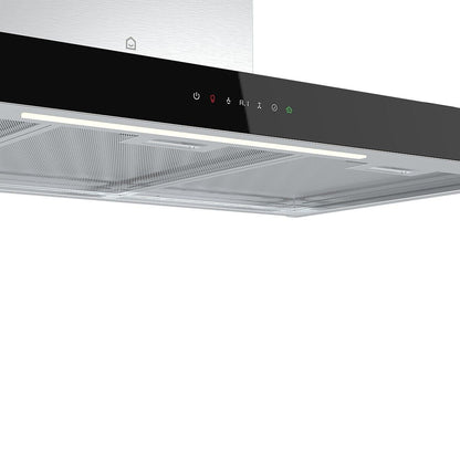 GoodHome AirSensor GHBH90ASBL Glass Box Cooker hood (W)90cm - Brushed stainless