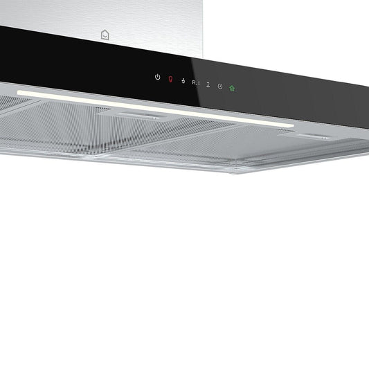 GoodHome AirSensor GHBH90ASBL Glass Box Cooker hood (W)90cm - Brushed stainless
