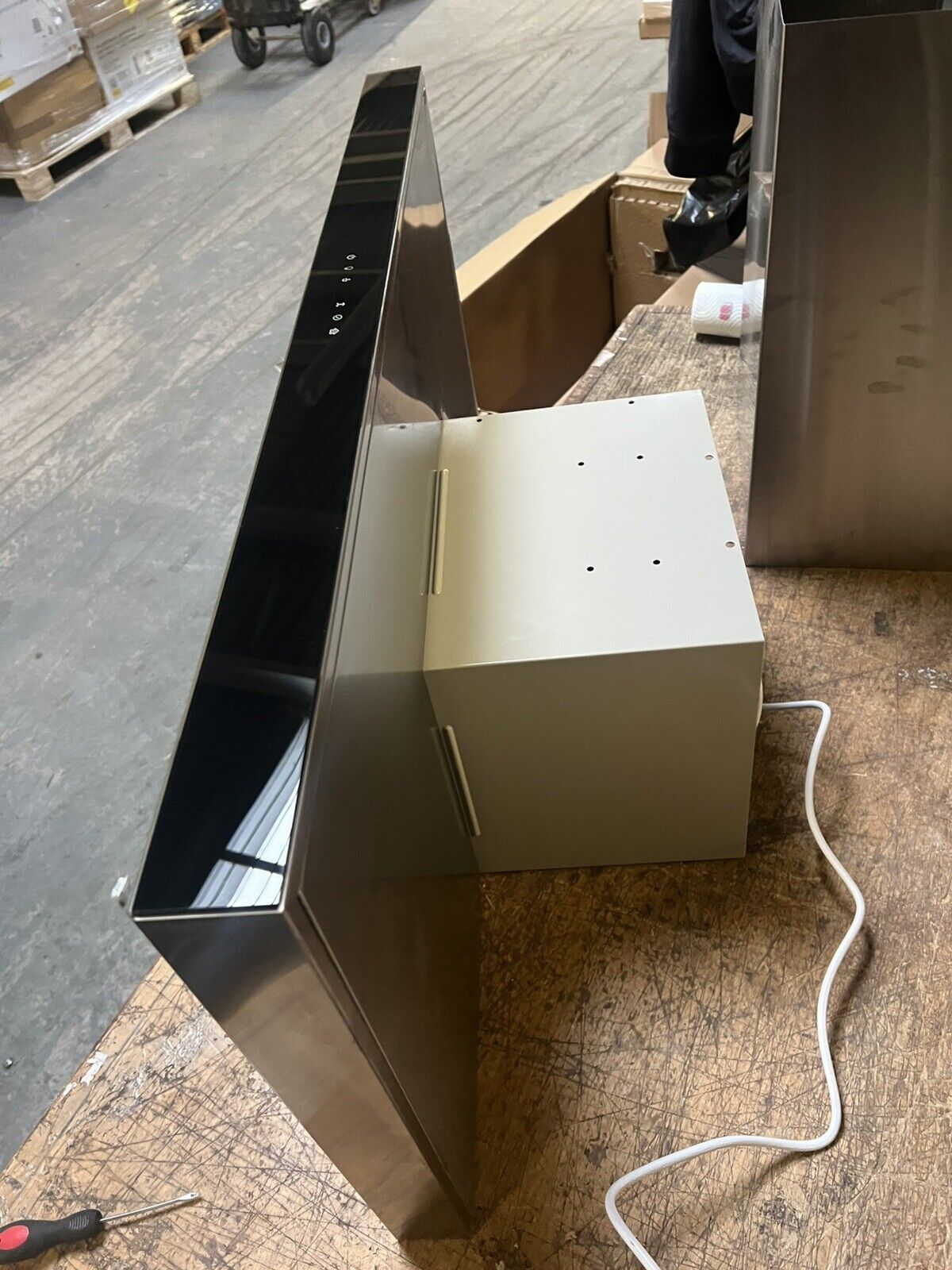 GoodHome AirSensor GHBH90ASBL Glass Box Cooker hood (W)90cm - Brushed stainless