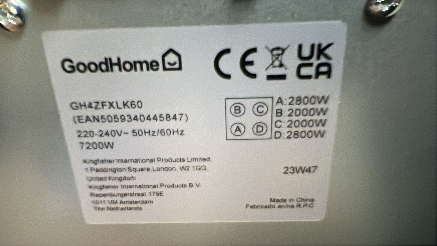 GoodHome Linksense GH4ZFXLK60 59cm Induction Hob - Black