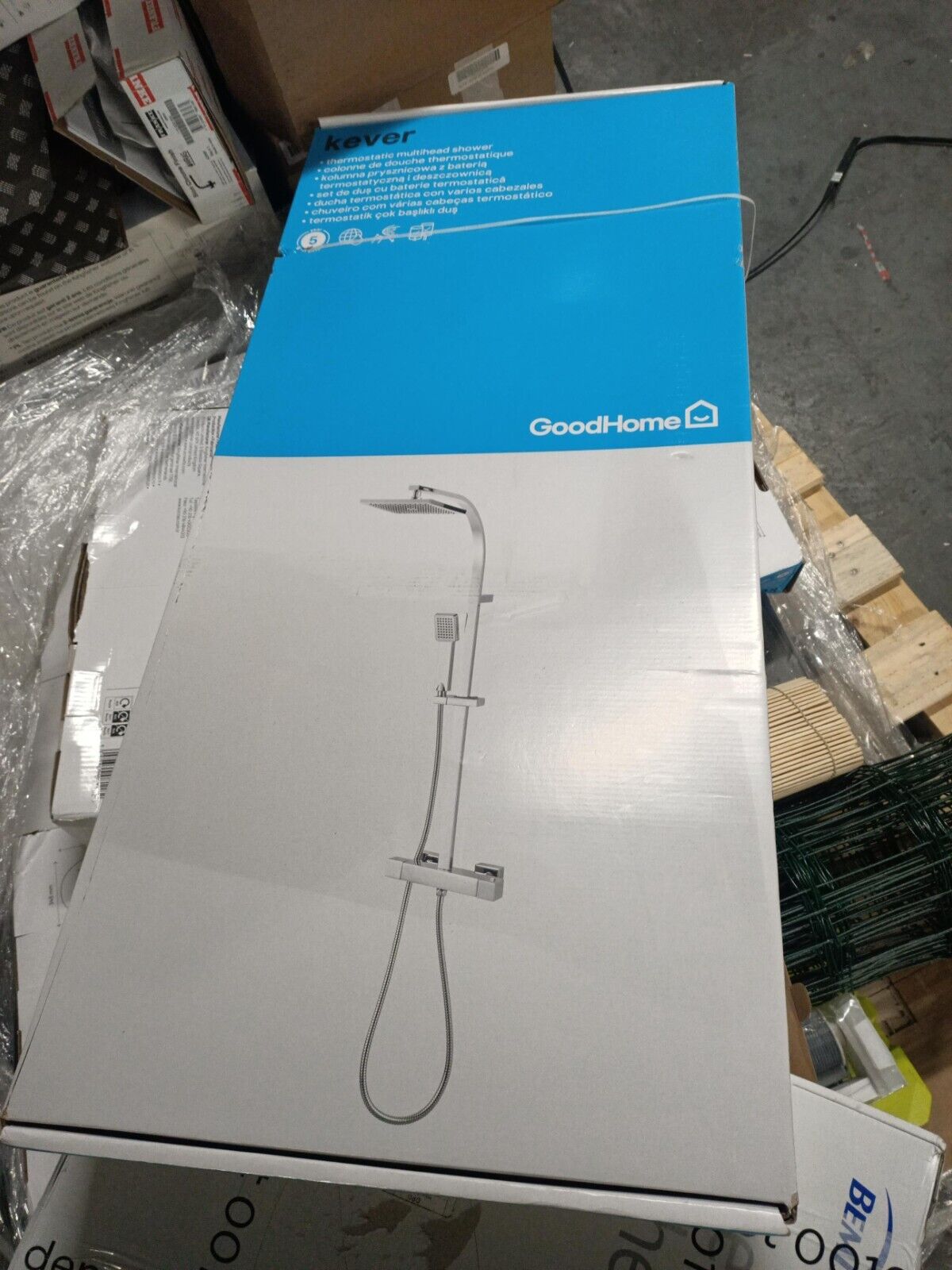 GoodHome Kever Chrome effect Shower