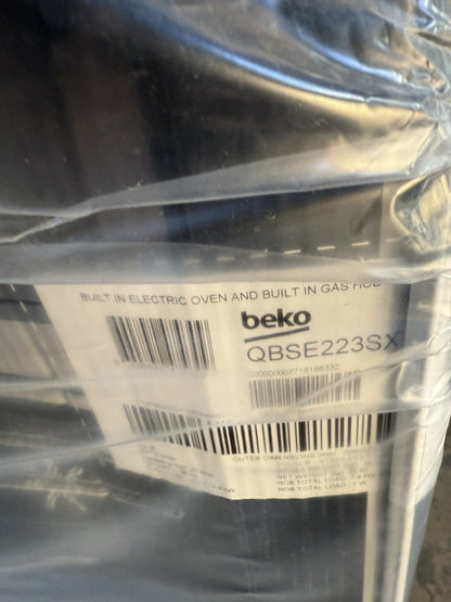 Beko QBSE223SX Built-in Multifunction Oven & Gas Hob Pack - Stainless Steel