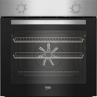 Beko QBSE223SX Built-in Multifunction Oven & Gas Hob Pack - Stainless Steel