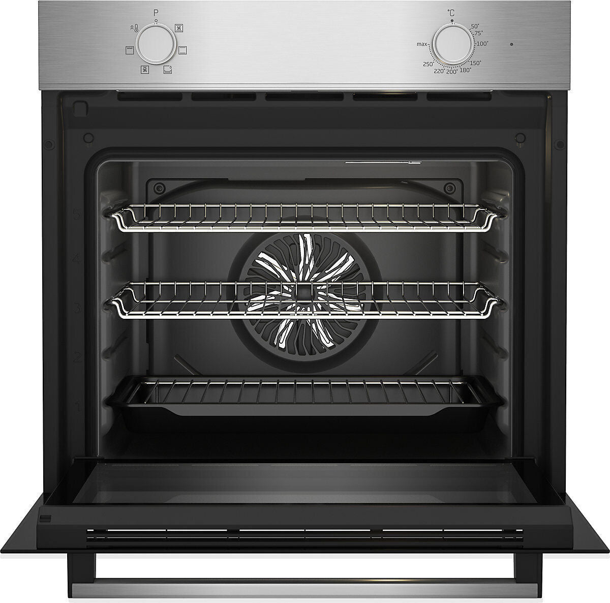Beko QBSE223SX Built-in Multifunction Oven & Gas Hob Pack - Stainless Steel