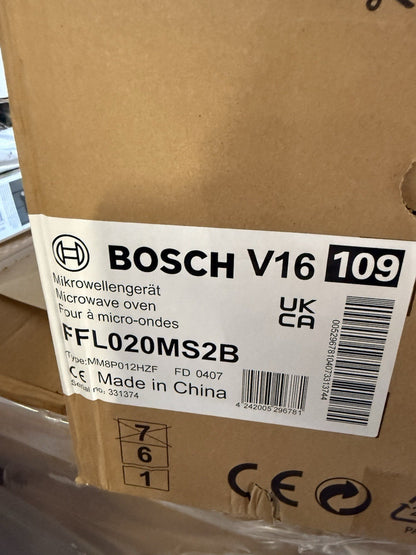 Bosch Series 2 FFL020MS2B Freestanding Small Microwave 20 Litre 26cm High