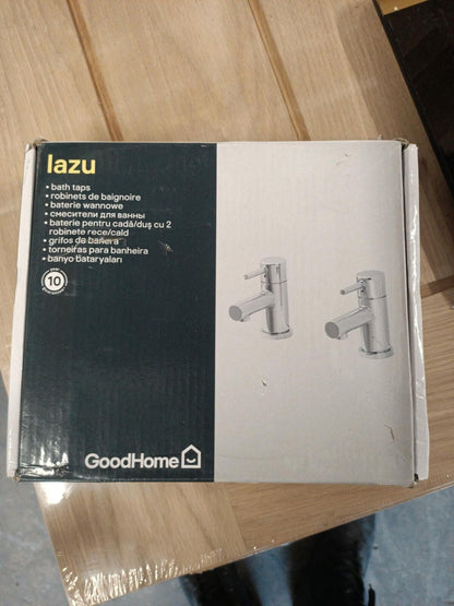 GoodHome Lazu Bath Pillar Tap, Pack of 2