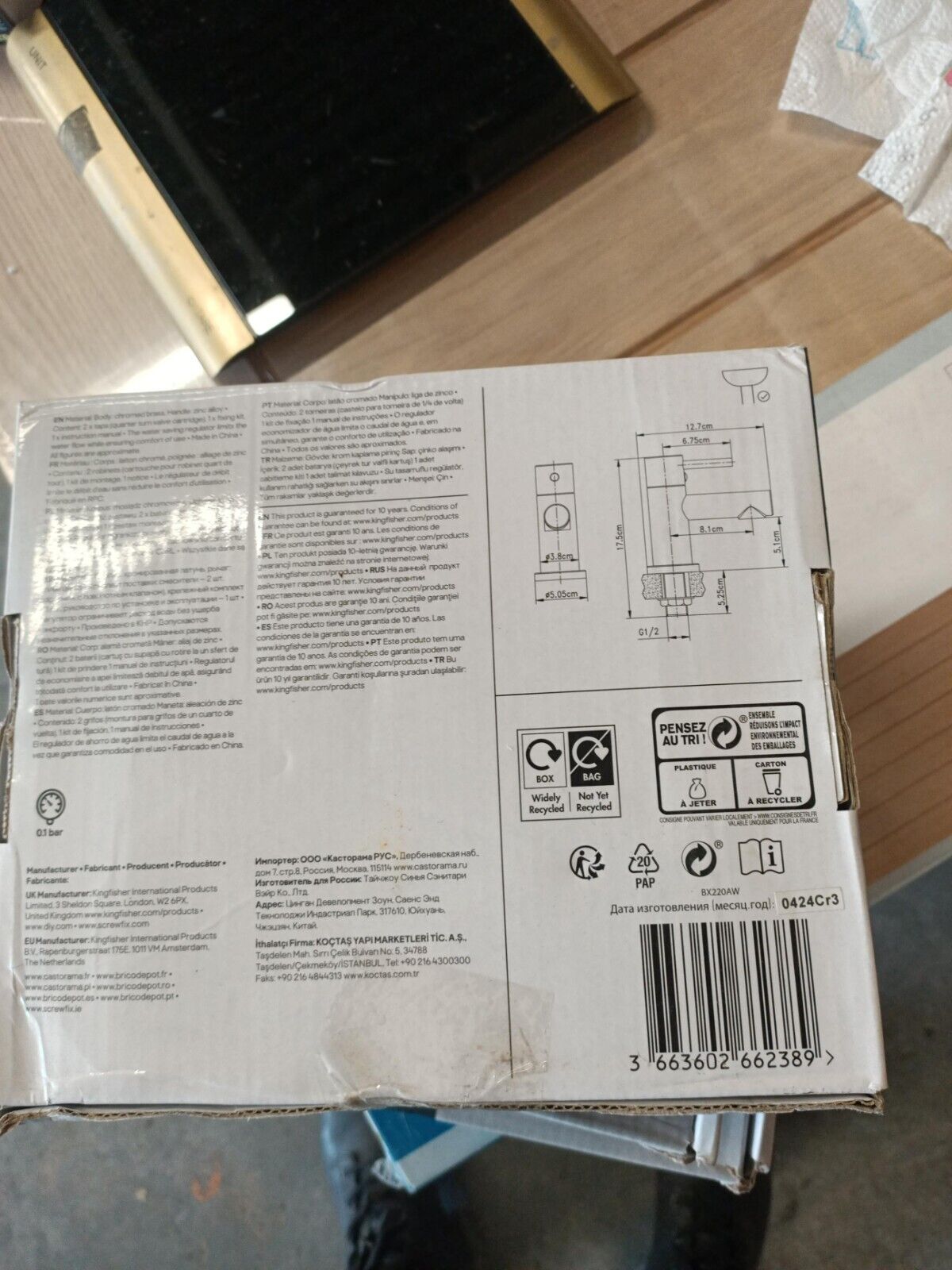 GoodHome Lazu Contemporary Basin Pillar Tap