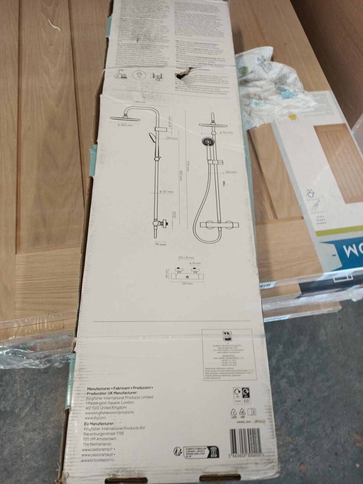 GoodHome Cavally Wall-mounted Diverter Shower