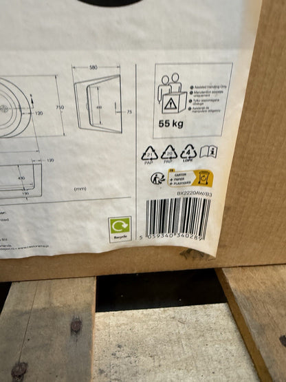 GoodHome Huron Matt Black Acrylic Oval Freestanding Bath (L)1700mm (W)750mm