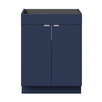 GoodHome Imandra Slimline Matt Blue Double Bathroom Cabinet (H) 820mm (W) 600mm
