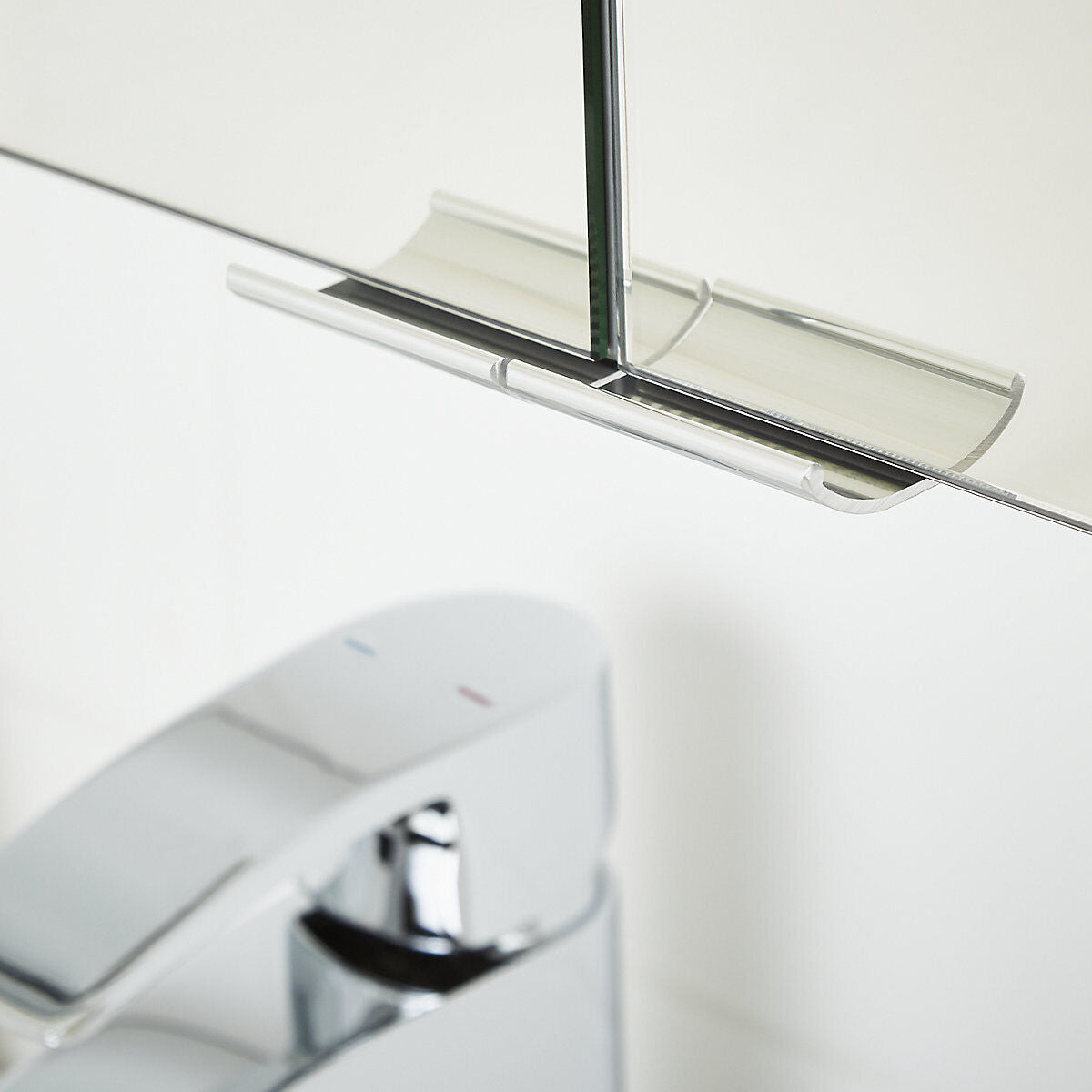 Imandra Tall Matt Mirror Effect Double Bathroom Cabinet Mirrored (H)900mm (W)600