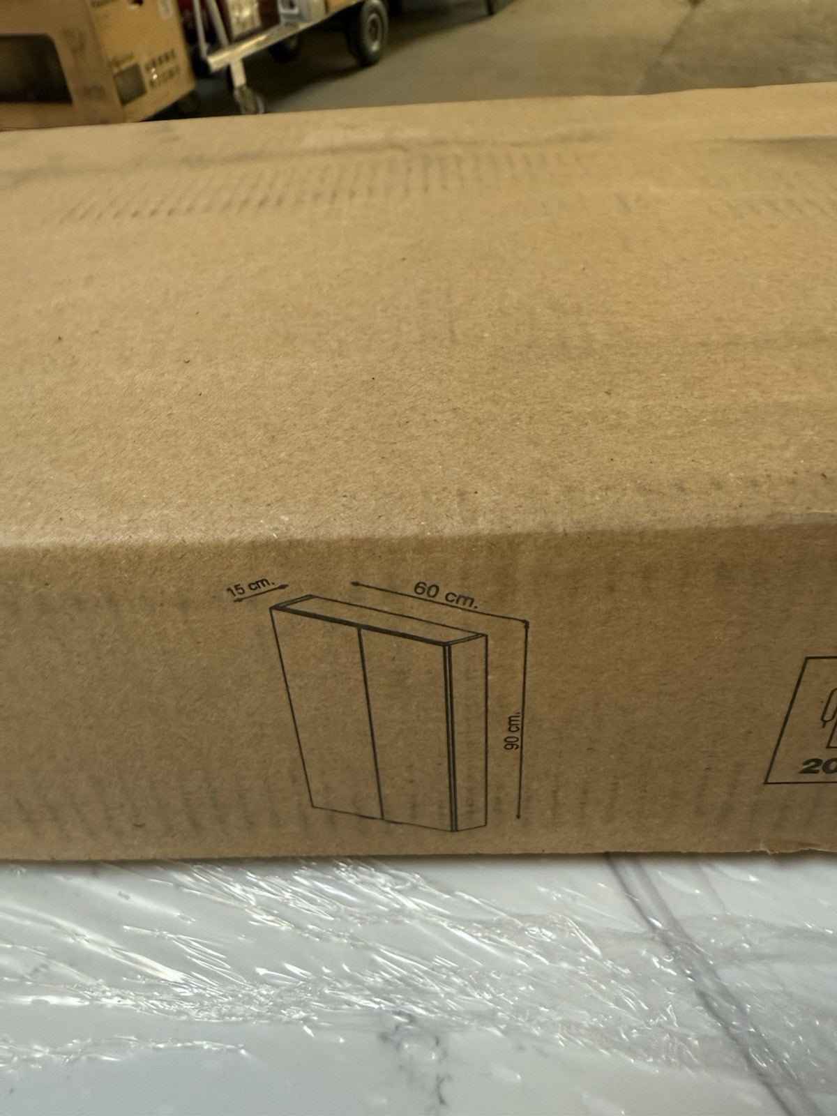 Imandra Tall Matt Mirror Effect Double Bathroom Cabinet Mirrored (H)900mm (W)600