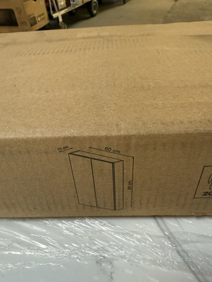 Imandra Tall Matt Mirror Effect Double Bathroom Cabinet Mirrored (H)900mm (W)600