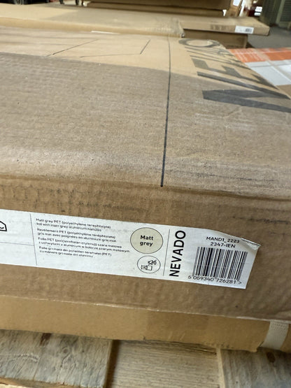 GoodHome Nevado Standard Matt Grey Bathroom Vanity Unit (H) 600mm (W) 800mm