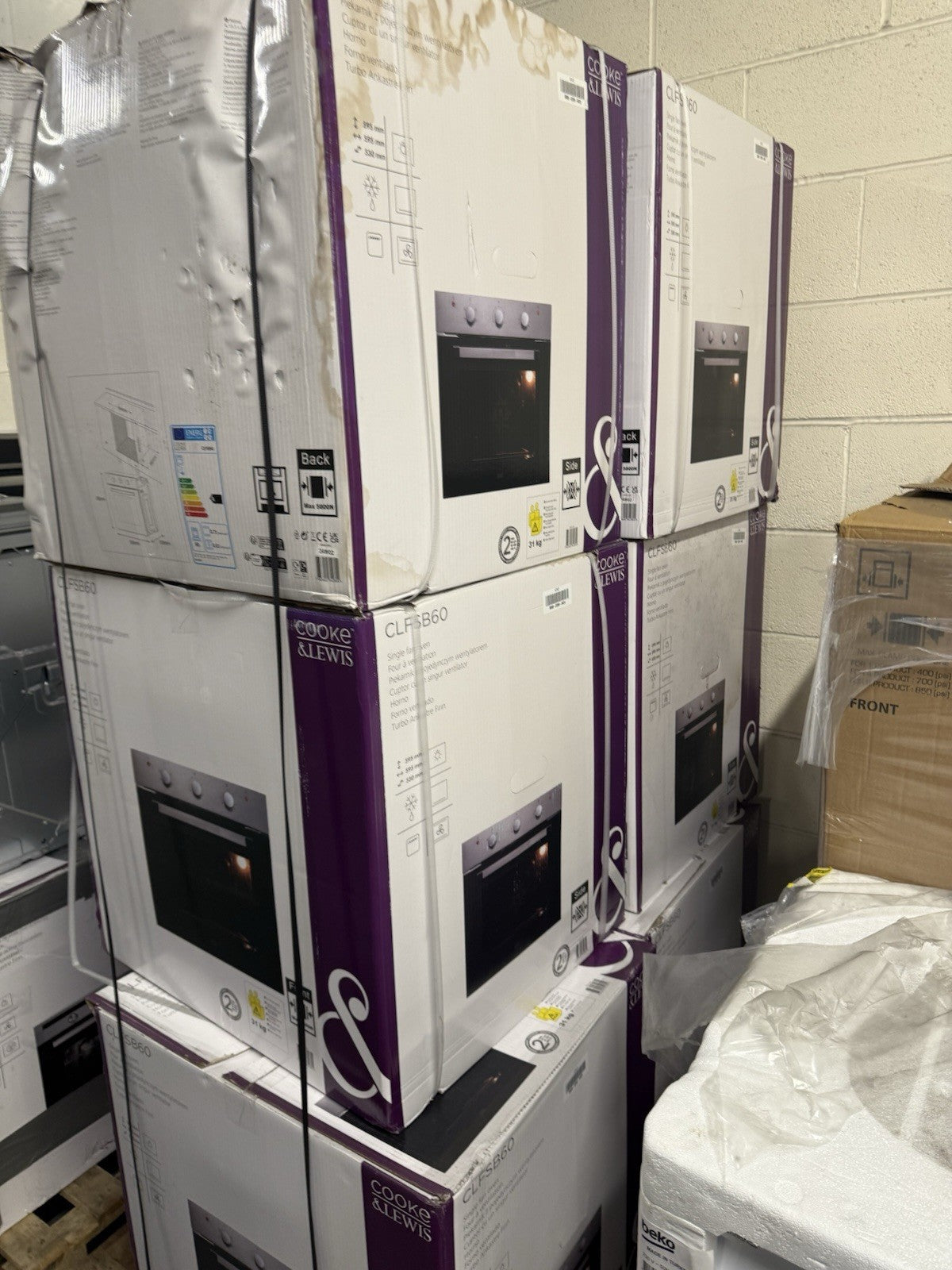 Cooke & Lewis CLFSB60 Built-in Single Fan Oven - Black