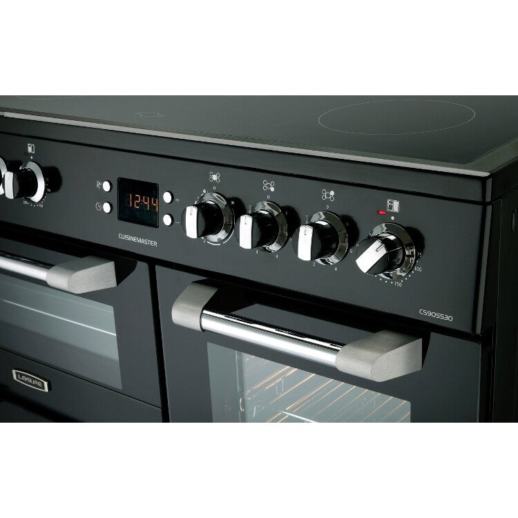 Leisure CS90C530K Freestanding Electric Range Cooker with Ceramic Hob - Black