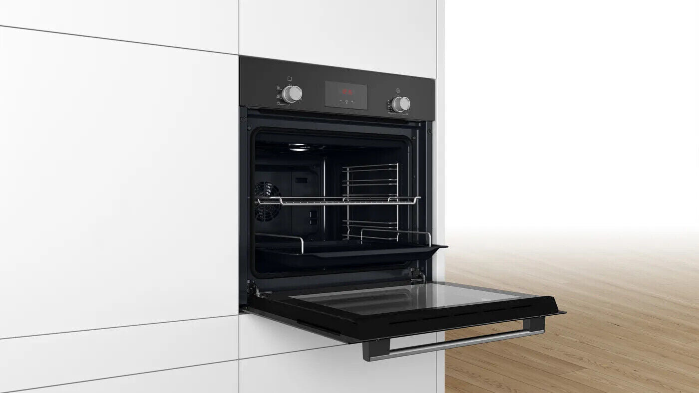 Bosch HHF113BA0B Built-in Single Multifunction Oven - Black RRP £329