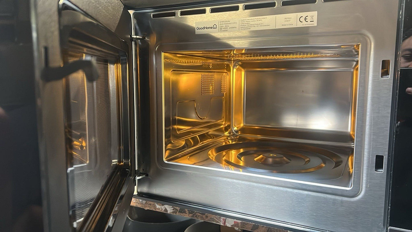 GoodHome Bamia GHMO25UK 25L Built-in Microwave - Brushed Black