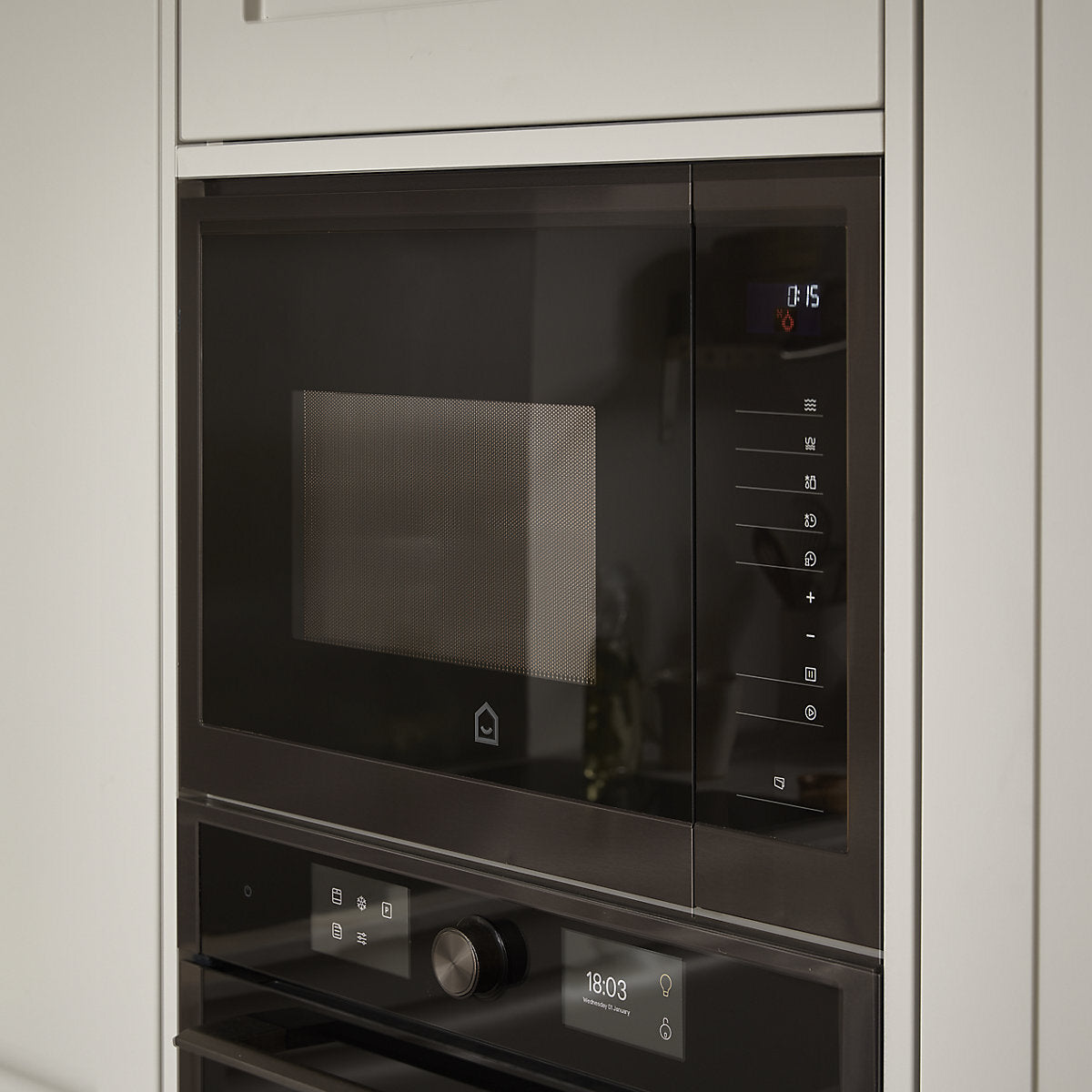 GoodHome Bamia GHMO25UK 25L Built-in Microwave - Brushed Black