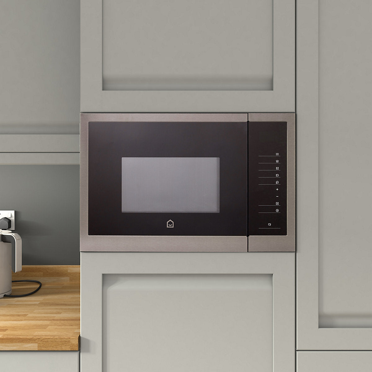 GoodHome Bamia GHMO25UK 25L Built-in Microwave - Brushed Black