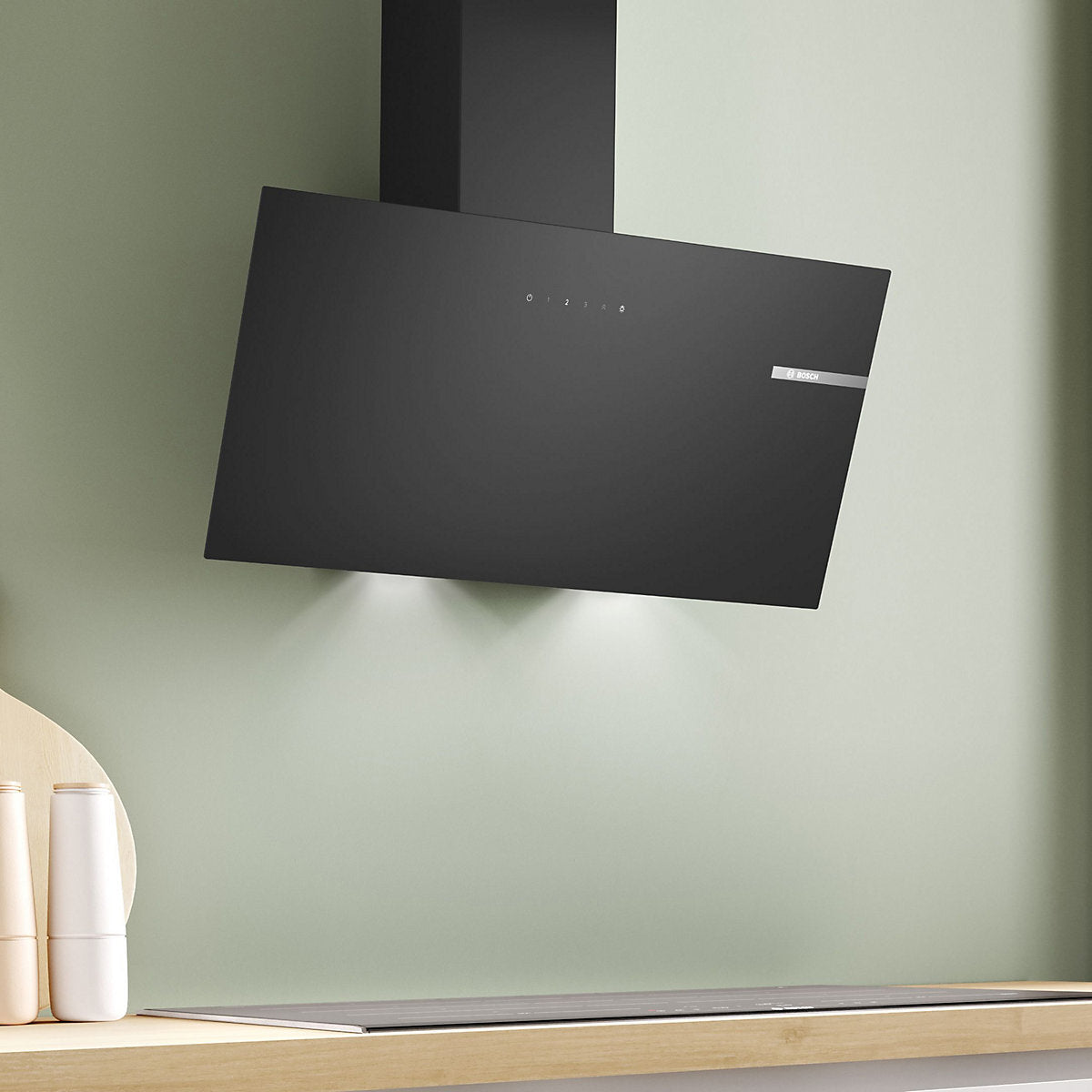 BOSCH Series 2 DWK85DK60B Angled Chimney Cooker Hood - Black