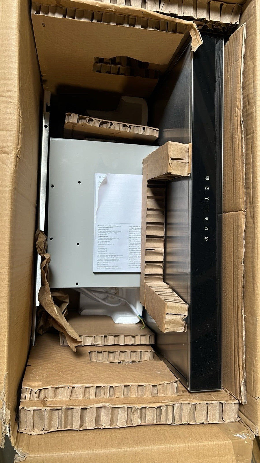 GoodHome AirSensor GHBH60ASBL Glass Box Cooker Hood (W)60cm - Stainless Steel