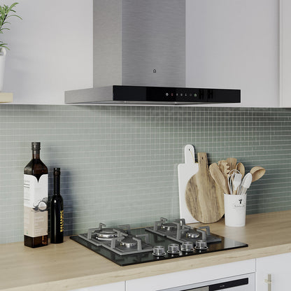 GoodHome AirSensor GHBH60ASBL Glass Box Cooker Hood (W)60cm - Stainless Steel