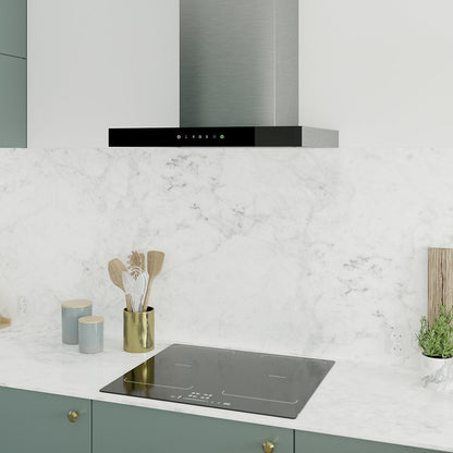 GoodHome AirSensor GHBH60ASBL Glass Box Cooker Hood (W)60cm - Stainless Steel