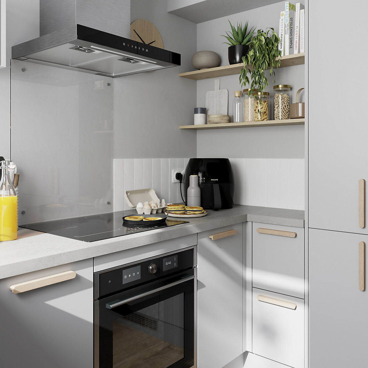 GoodHome AirSensor GHBH60ASBL Glass Box Cooker Hood (W)60cm - Stainless Steel