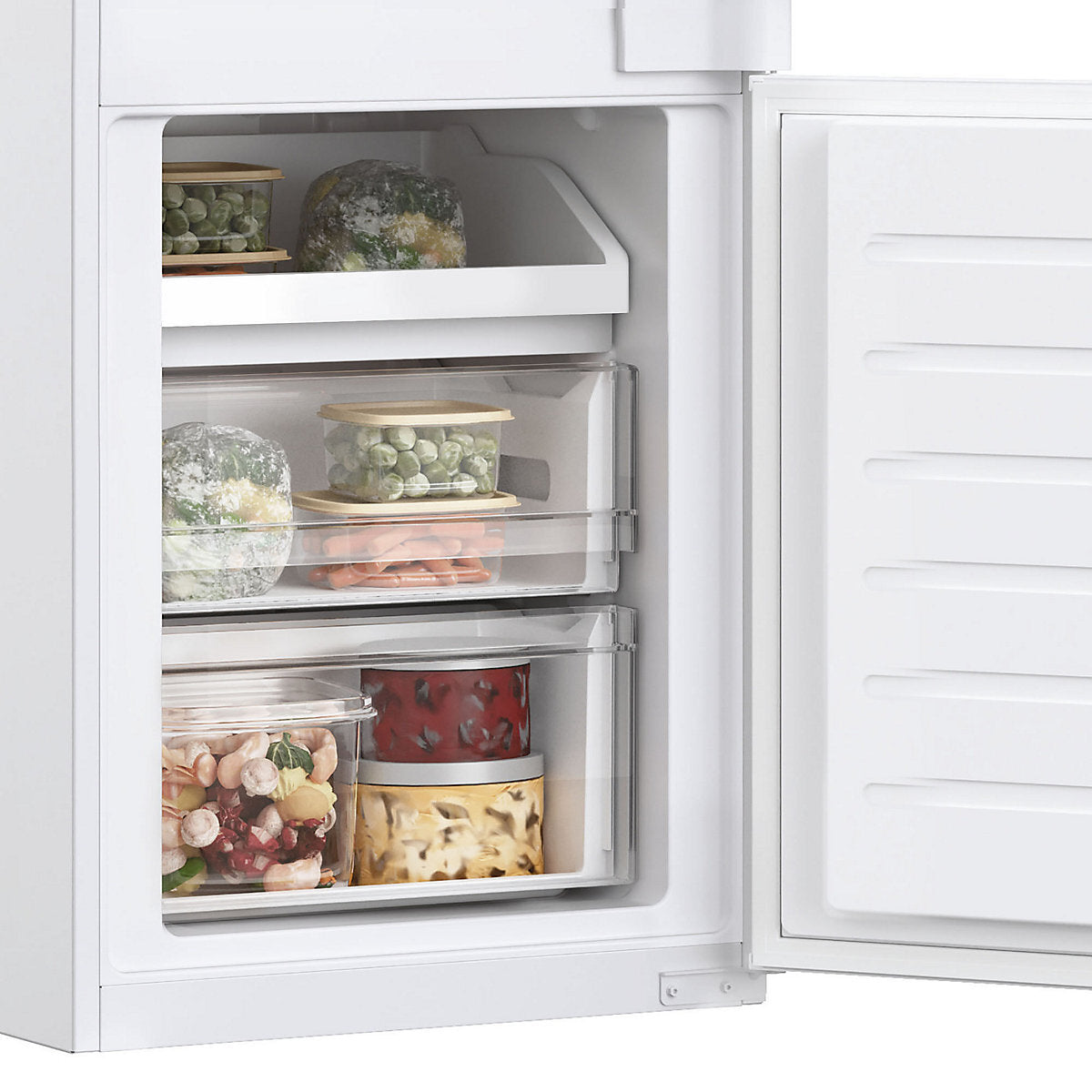 HOOVER HFTNF5518EW Integrated 70/30 Fridge Freezer - Sliding Hinge