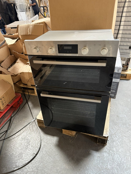 Bosch MHA133BR0B Built-in Double Oven - Stainless Steel Effect