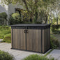 Keter Signature Decocoat Walnut 2020L Pent Garden storage 6x3 ft H)1325mmW) 1905