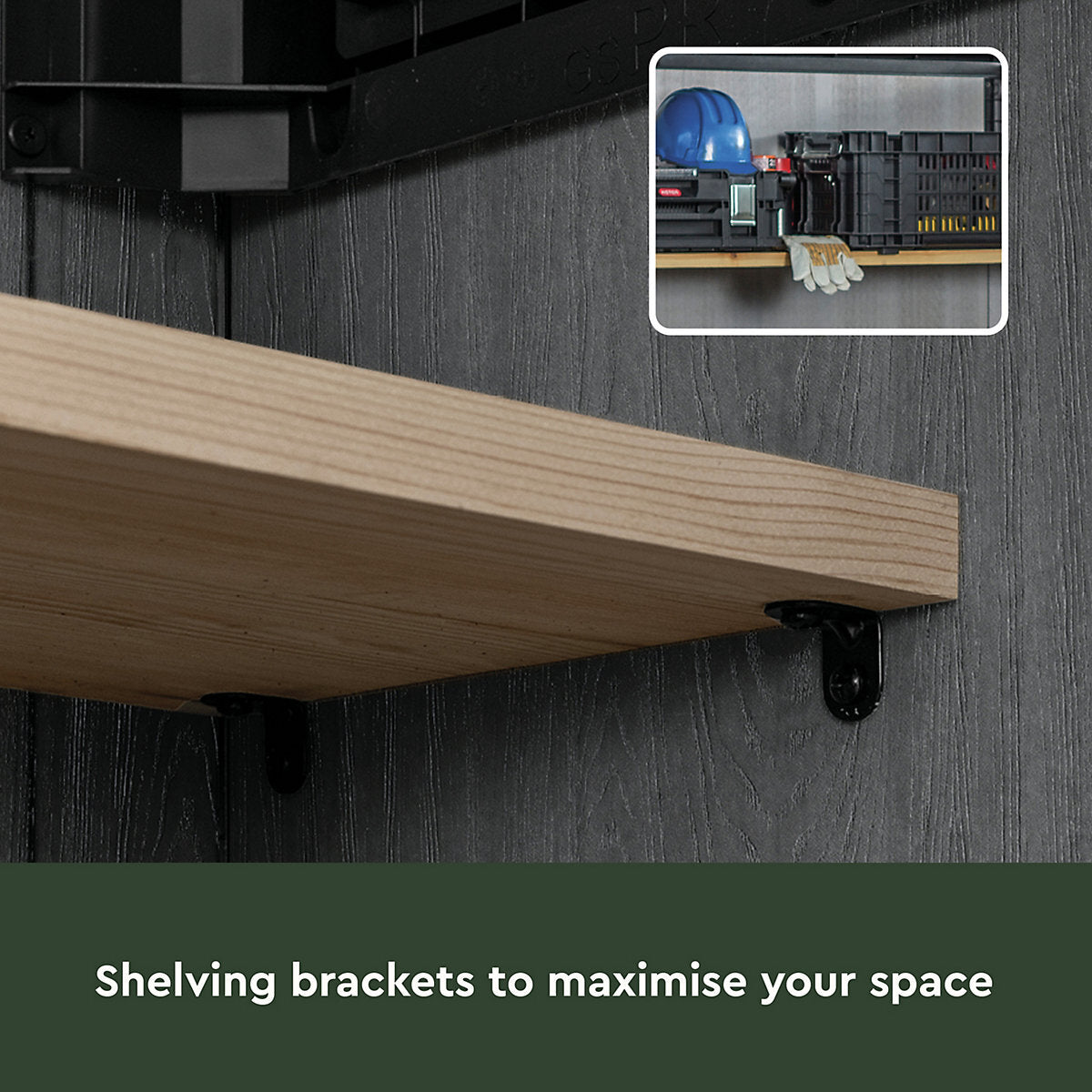 Keter Signature Decocoat Walnut 2020L Pent Garden storage 6x3 ft H)1325mmW) 1905