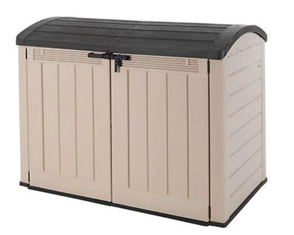 Keter Store it out ultra Wood effect Plastic Barrel Bike store