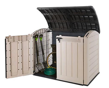 Keter Store it out ultra Wood effect Plastic Barrel Bike store