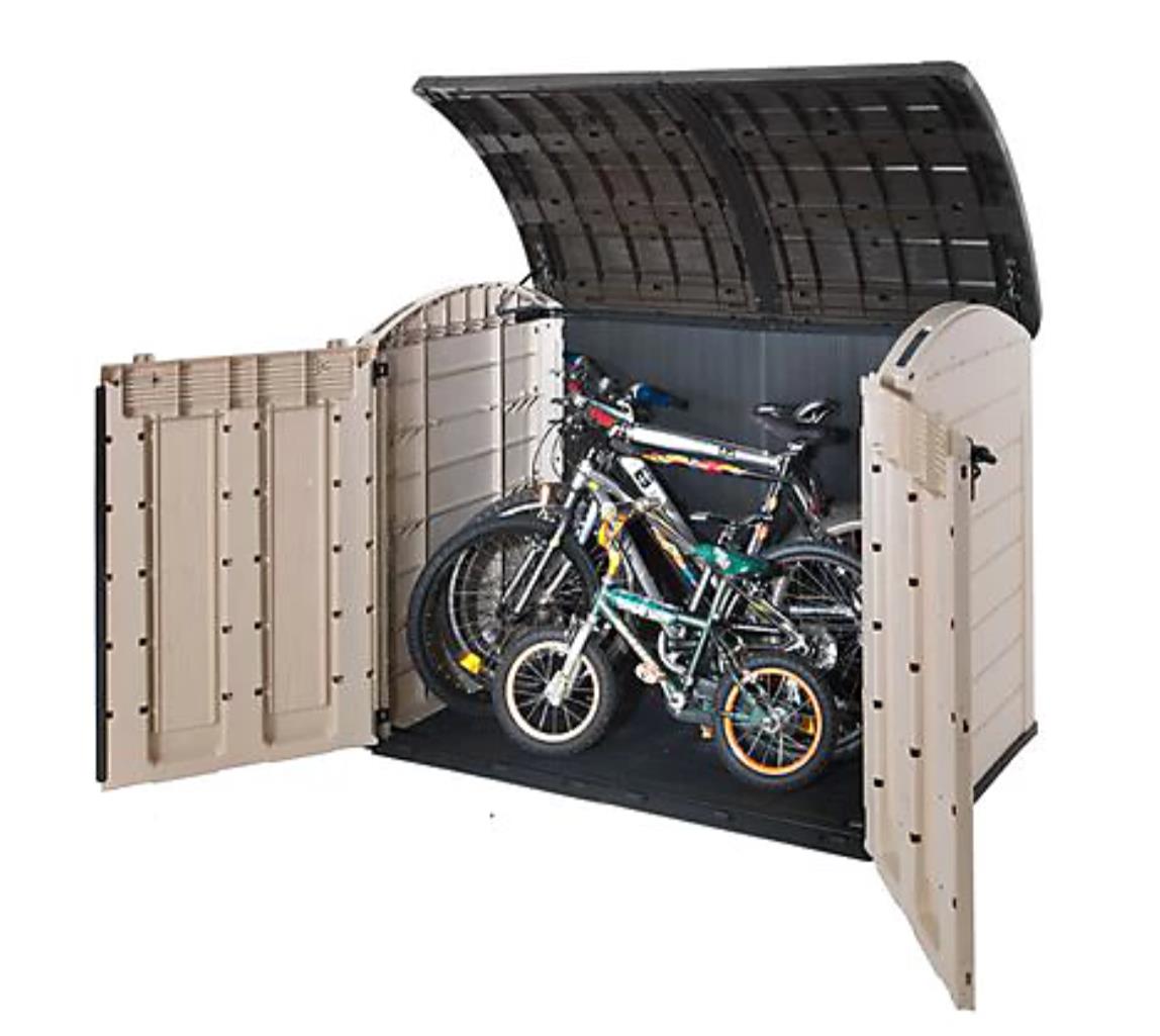 Keter Store it out ultra Wood effect Plastic Barrel Bike store