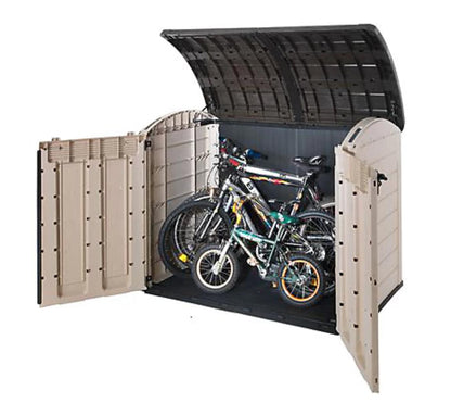 Keter Store it out ultra Wood effect Plastic Barrel Bike store